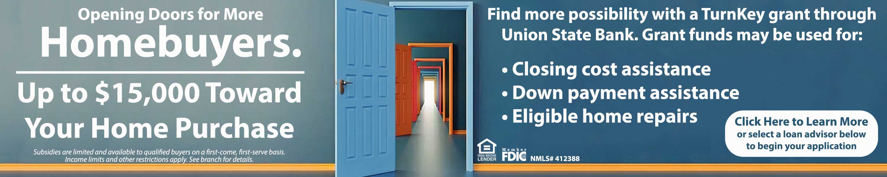 Up to 15K toward your home purchase with TurnKey grants